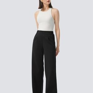 Elegant Black Women's Wide-Leg Pants